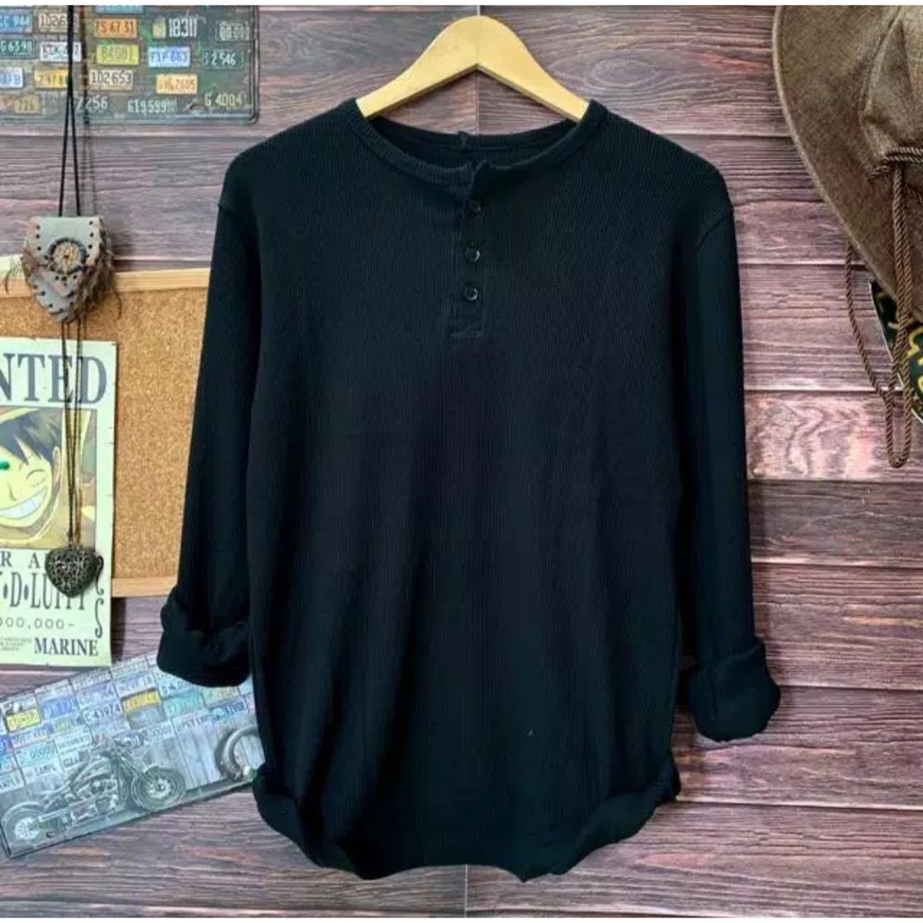 Jual Kaos polos model kancing depan/ kaos polos kancing depan lengan