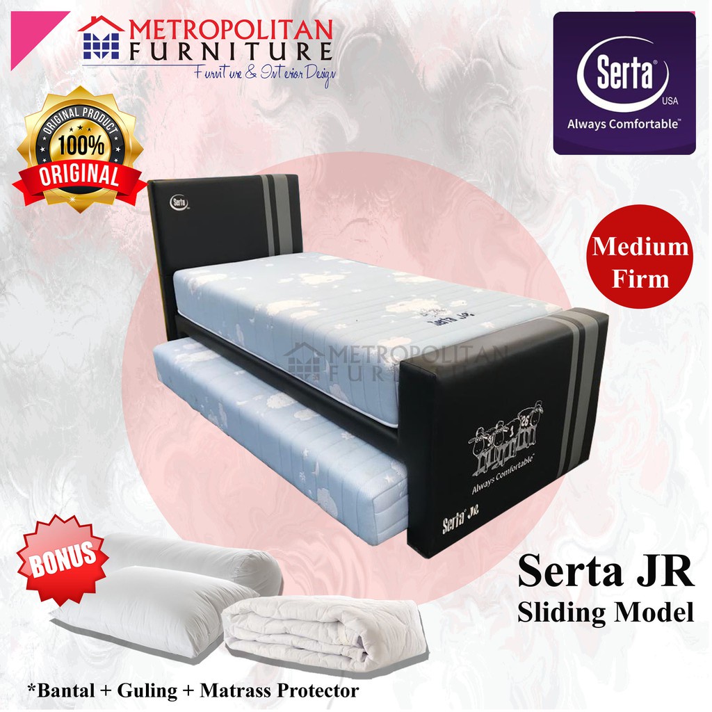 Jual Kasur Springbed SERTA 2 in 1 JR Double bed Full Set Spring bed