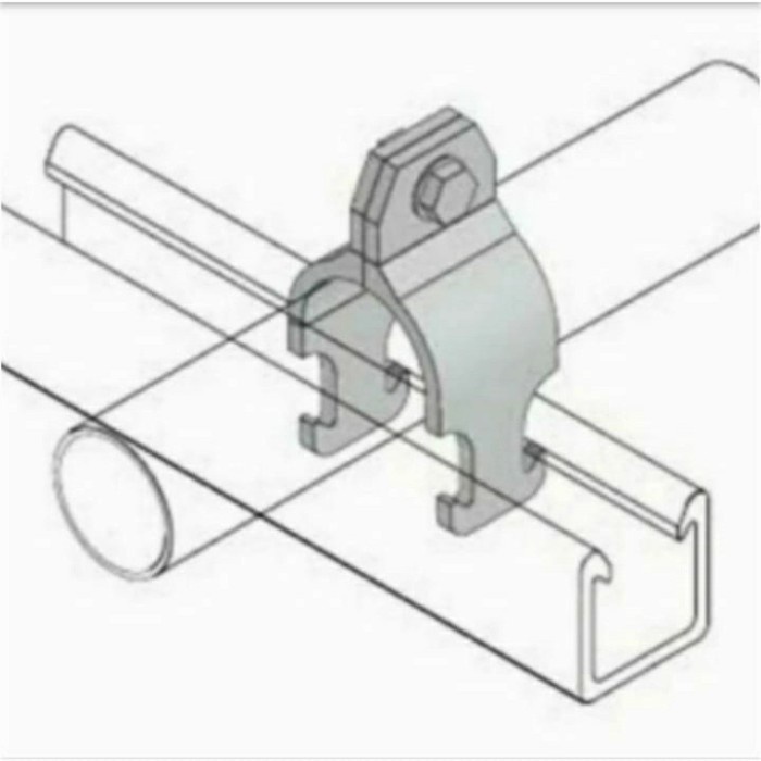 Jual Unik Klem Unistrut / Klem Raceway 2" Inch / Klem Kanal 2 Inc/ Plat