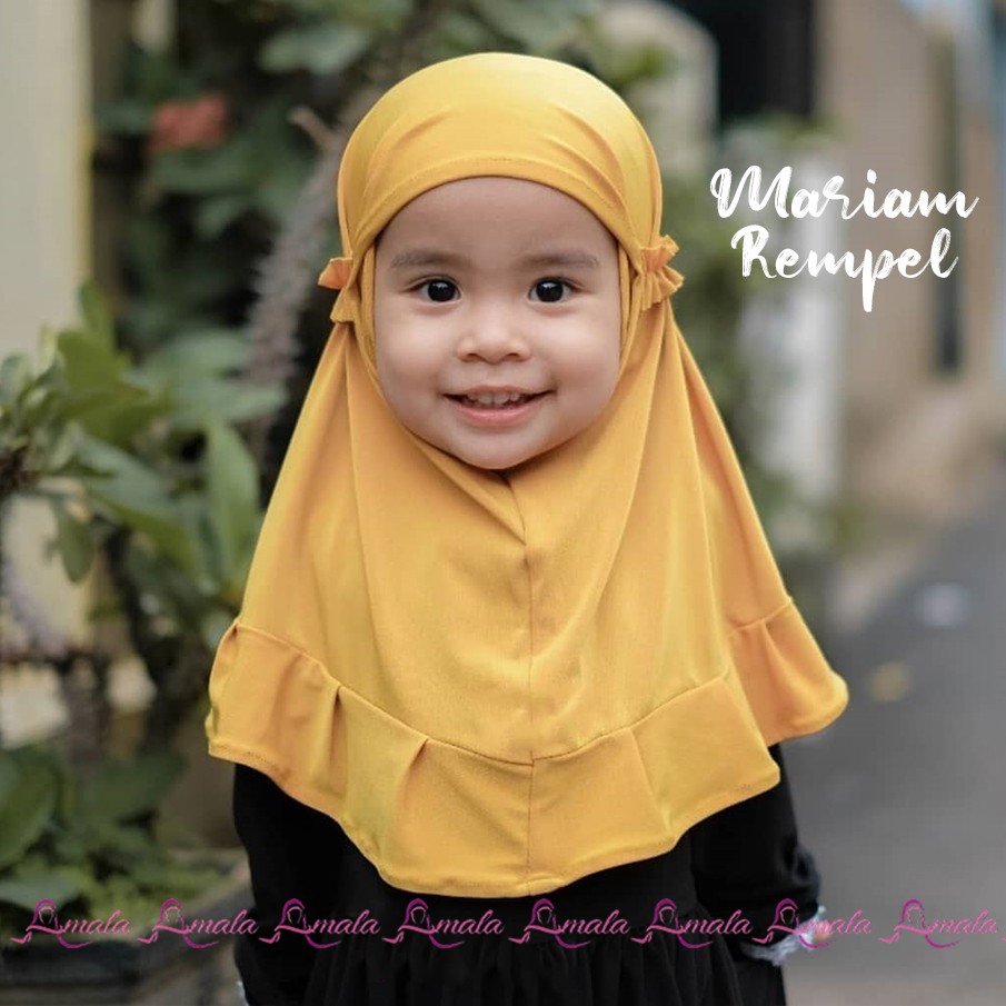 AMALAGROSIR (COD) Jilbab Anak Mariam Rempel Kerut Usia 02 th/ K5