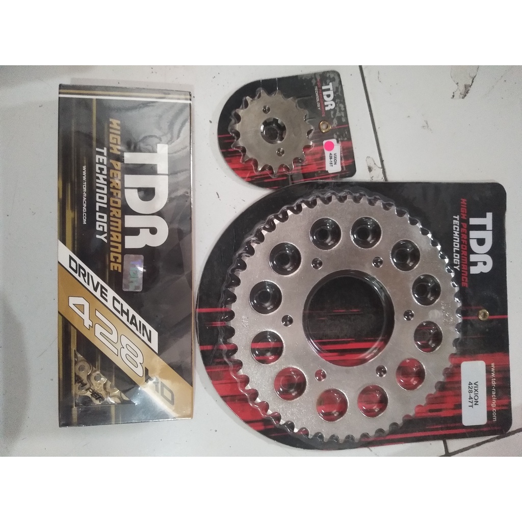 Jual GEAR GIR SET RANTAI TDR VIXION R15 XABRE JUPITER MX KING BYSON TDR