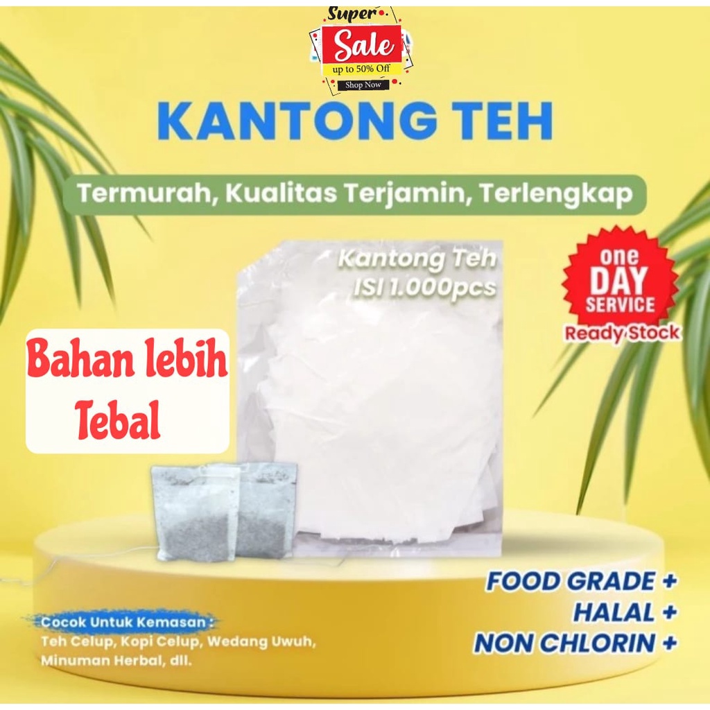 Jual Kantong Teh Celup Kosong Tea Bag UK 5 X 5,7 Kantong Saringan Teh