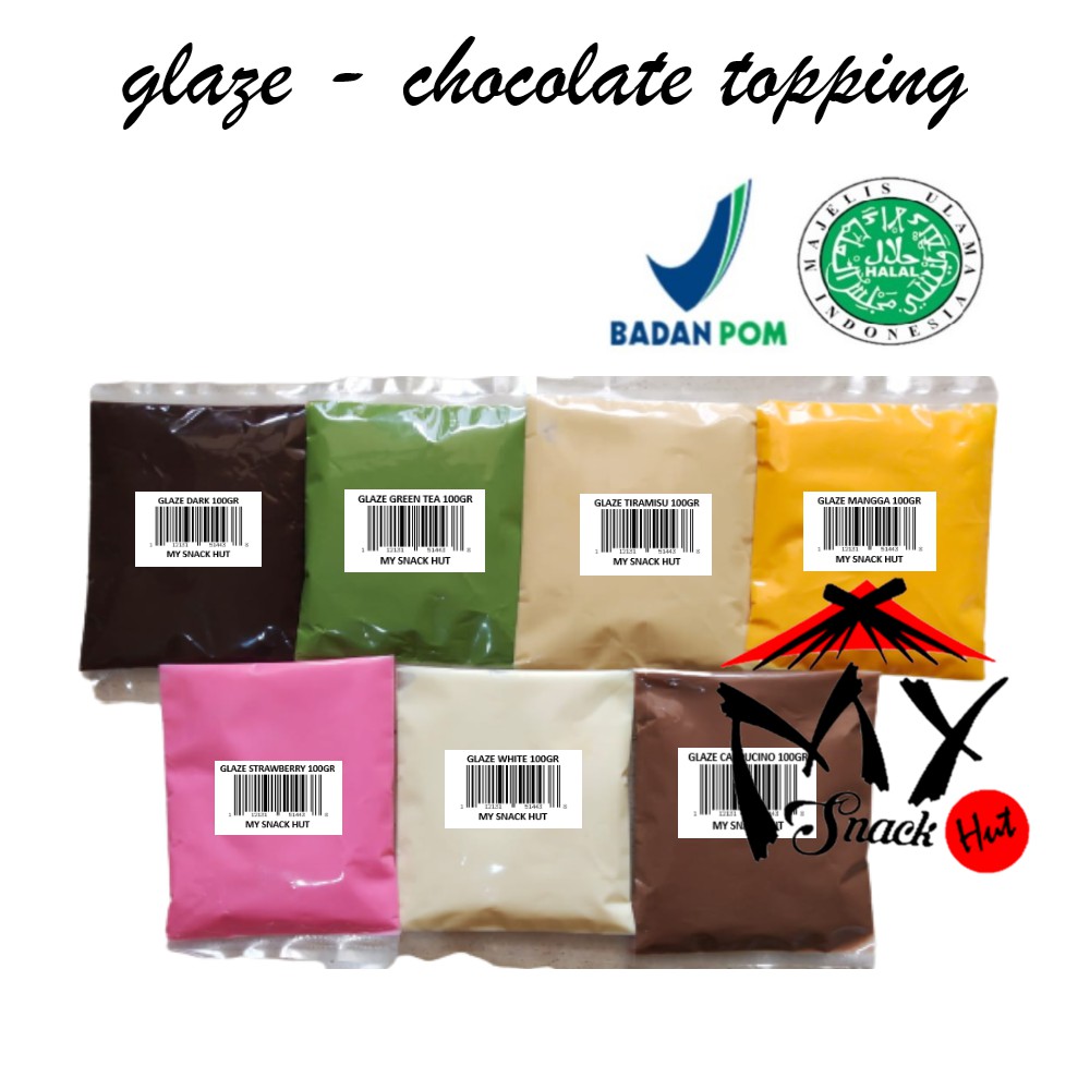 GLAZE 100GR TOPPING DONAT TOPPING COKELAT GLAZUR SAUS COKLAT