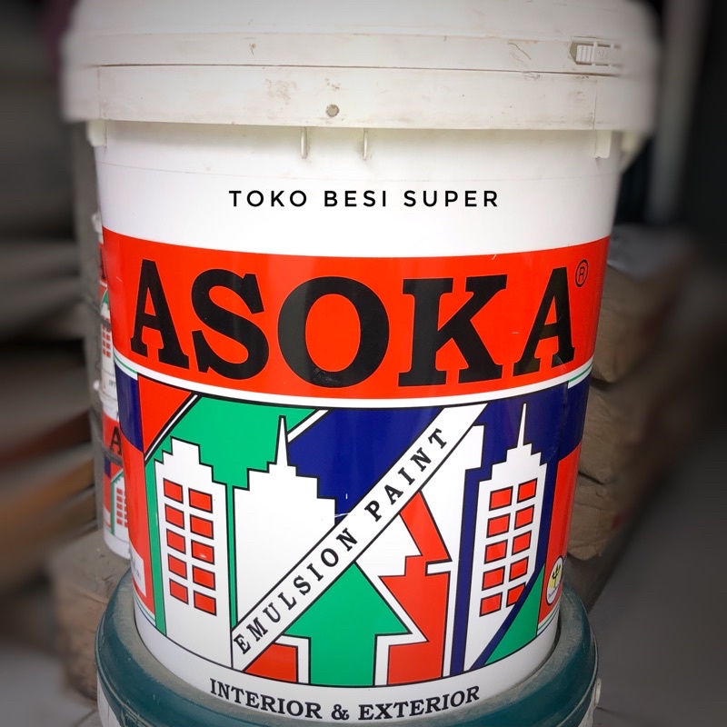 Jual Cat tembok ASOKA ukuran 25kg tersedia warna Putih dan 990 Putih