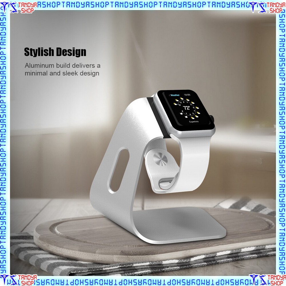Jual Apple Watch Charging Charger Dock Station Stand Holder Alumunium | Shopee Indonesia