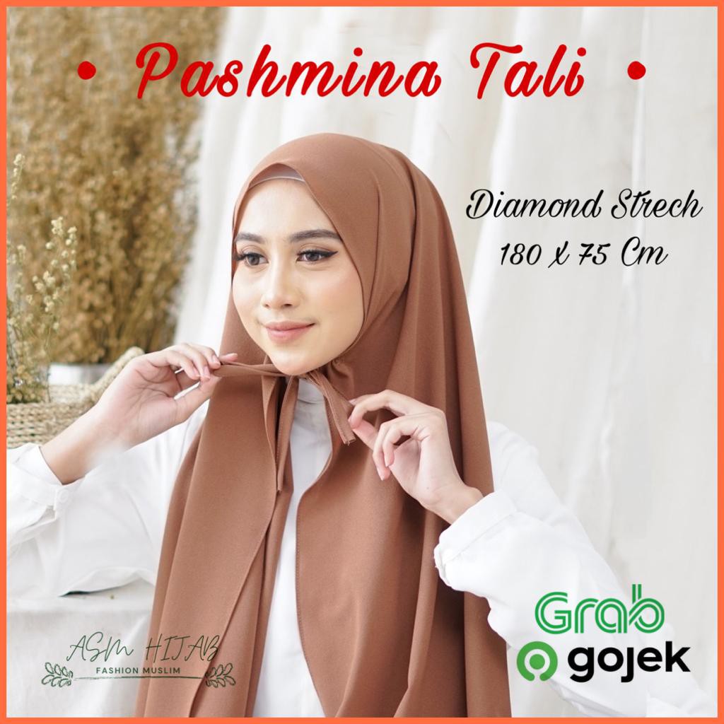 JILBAB INSTAN KERUDUNG PASHMINA TALI DIAMOND STRECH / FASHION HIJAB