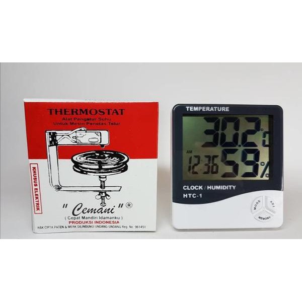 Alat komponen mesin tetas telur termostat kapsul dan termometer higrometer htc1 Shopee Indonesia