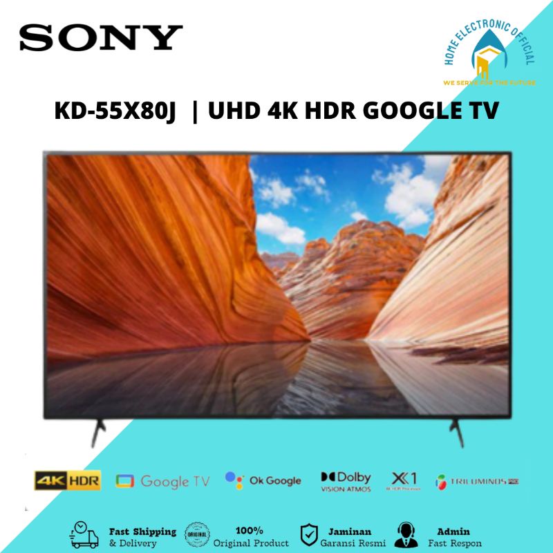 Jual Sony Kd55x80j Ultra HD 4k HDR Android Google TV 55 Inch Kd55x80j