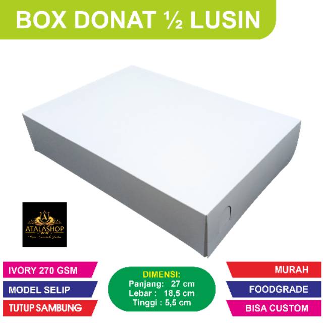 Box Donat Polos 1/2 Lusin Shopee Indonesia