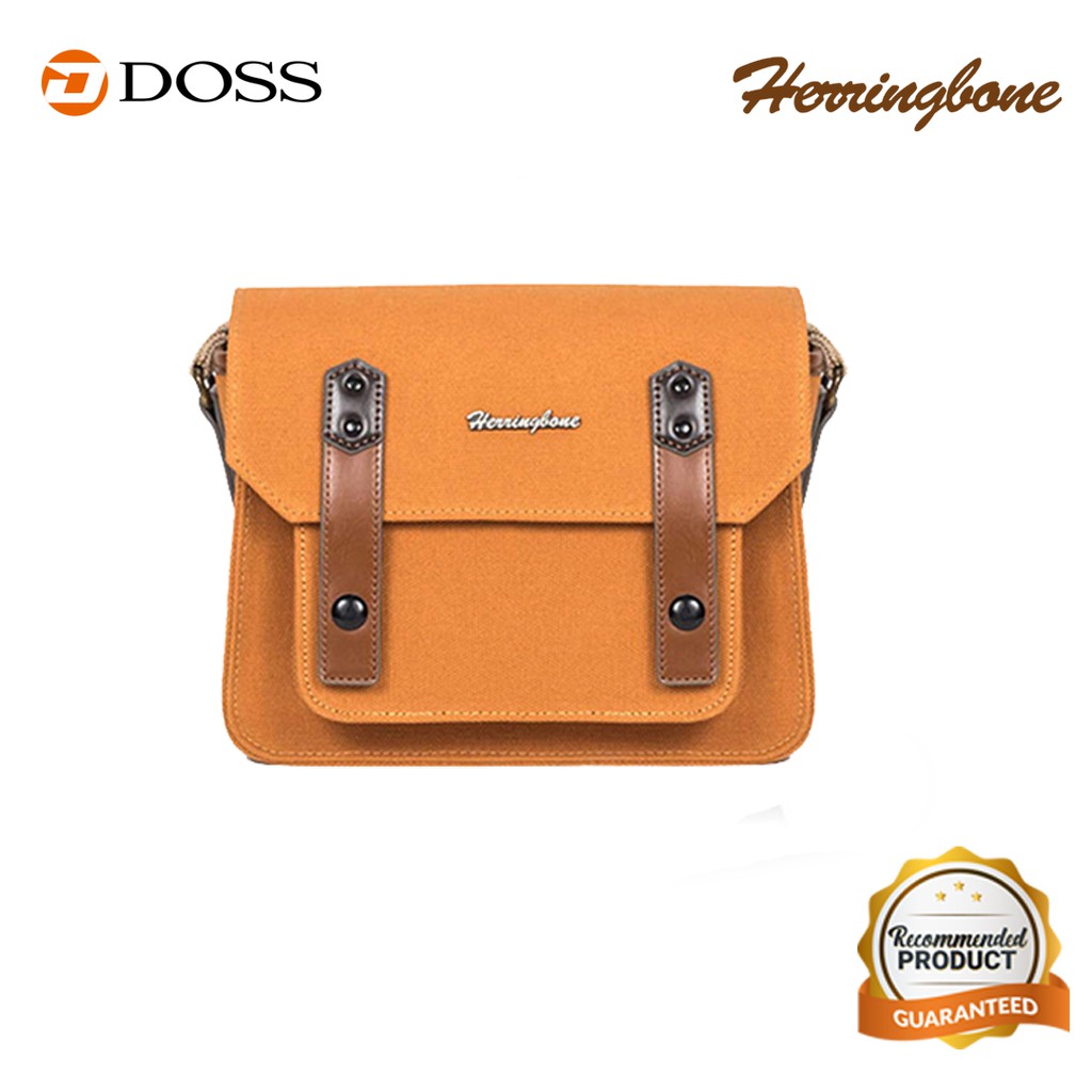 Jual Herringbone Papas Pocket Small Canvas Camera Shoulder Bag V3 Khaki