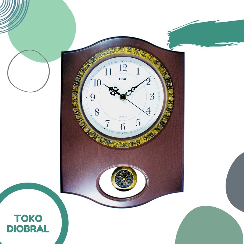 Jual Jam Dinding Kotak Bandul Melodi warna Coklat Shopee Indonesia