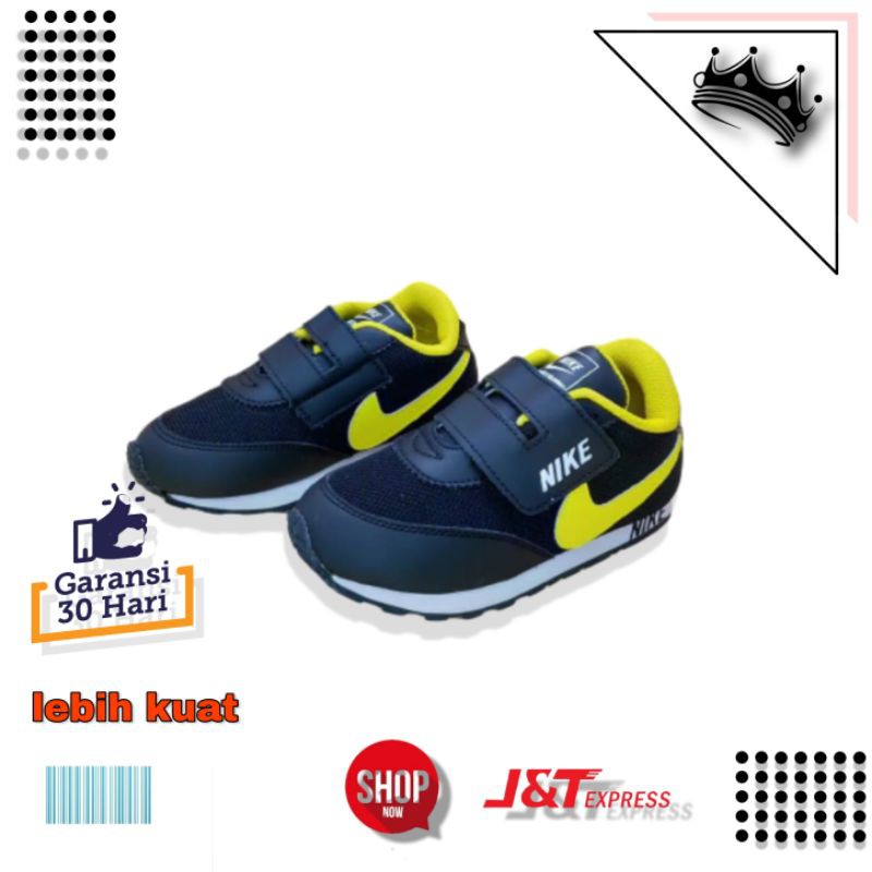 Sepatu Anak Sekolah Balita Cewek Cowok Umur 1 2 3 4 5 6 7 Tahun Hitam