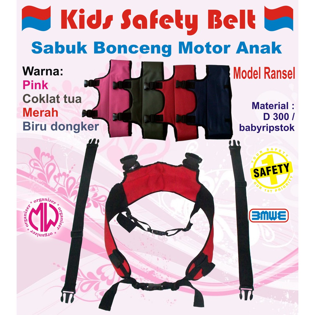 Sabuk boncengan bonceng motor anak rompi Ransel motor bayi balita