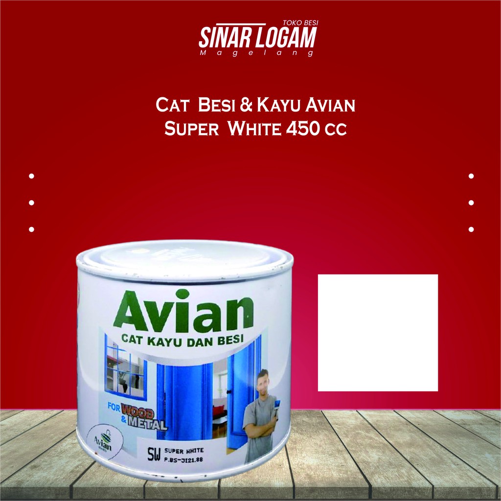 Jual CAT BESI KAYU AVIAN 1/2 KG 0,5 KG SUPER WHITE PUTIH Shopee Indonesia