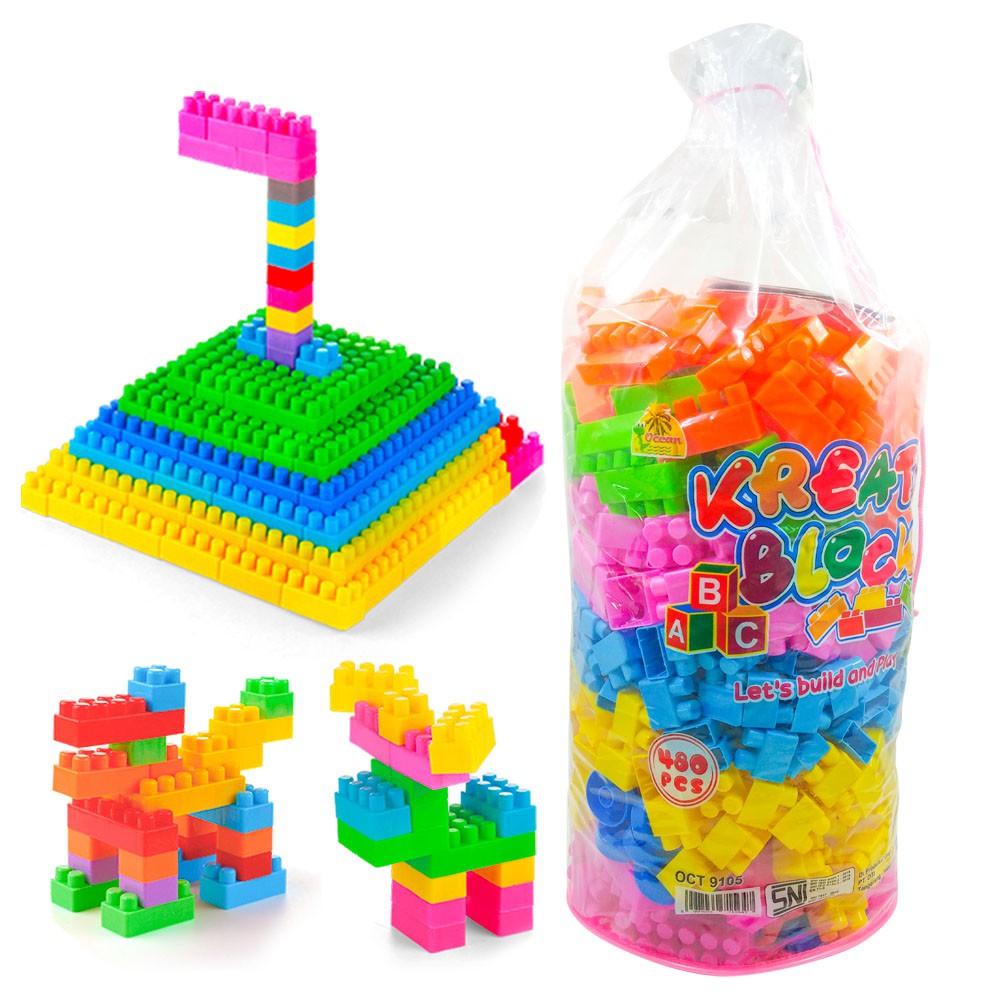 Jual Creative Block Isi 480 Pcs Mainan Edukasi Anak Kreatif Blok Mainan Edukasi Anak Isi Banyak Oct9105 | Shopee Indonesia