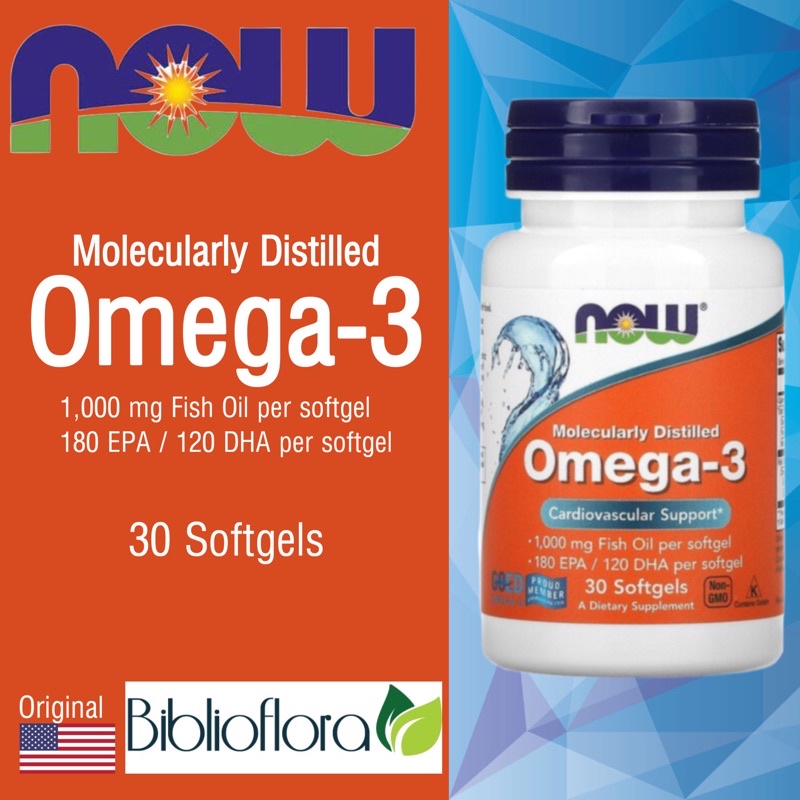 Jual Now Omega 3 Fish Oil 1000 mg 30 Softgels 180 EPA 120 DHA Minyak