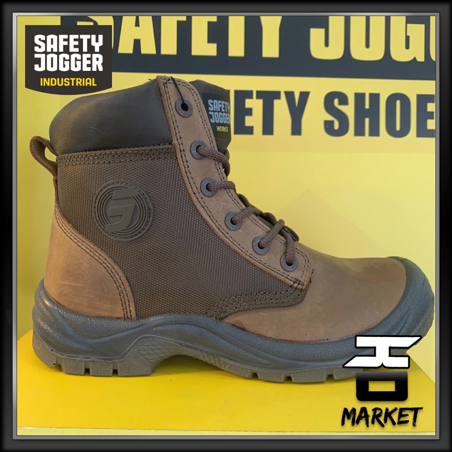 Jual Sepatu Safety Jogger Model Rush Brown S3 Safety Shoes Jogger