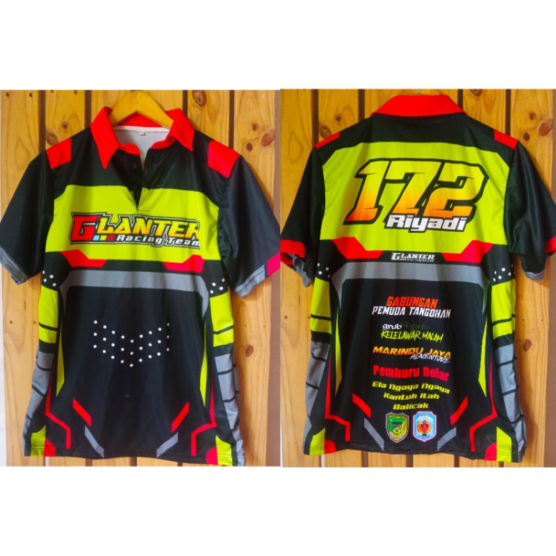 Jual Baju Kaos Jersey Racing Kerah Full Printing Desain Custom | Shopee Indonesia