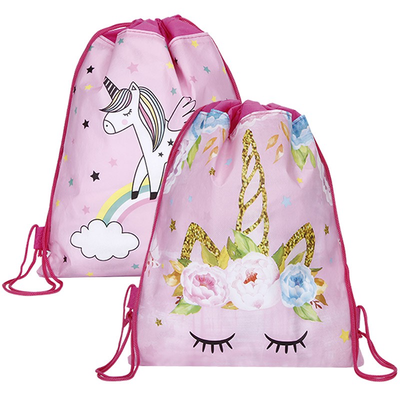 Tas Ransel Serut Anak Perempuan Motif Unicorn untuk Sekolah / Renang / Gym Shopee Indonesia