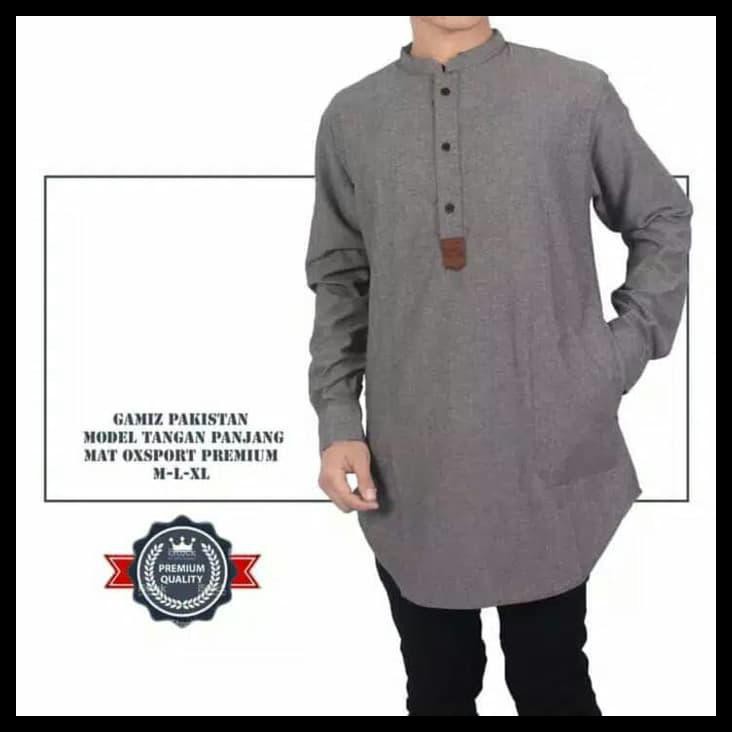 Jual Baju Koko Pakistan Warna Coklat/Warna Cream - Abu-Abu, M | Shopee Indonesia
