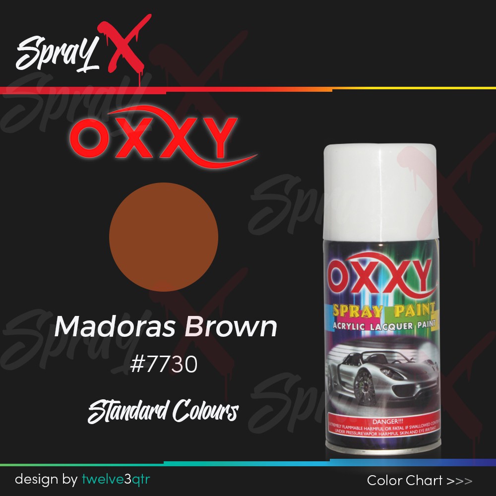 Jual Oxxy Standard Madoras Brown 7730 / Coklat Kayu #7730 300Ml - Cat Semprot / Spray Paint / Pilox | Shopee Indonesia