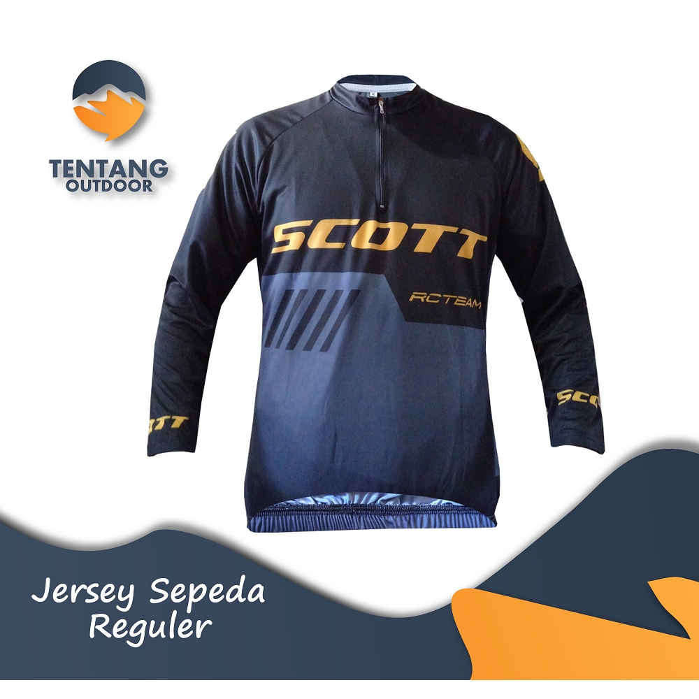Jual Jersey Sepeda Baju Kaos Lengan Panjang Roadbike XC B073 SCOTT