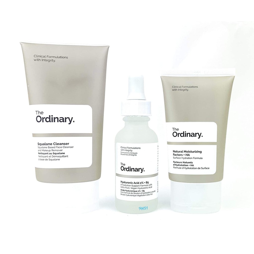 Jual The Ordinary Daily Set (Squalance Cleanser, Hyaluronic Acid 2% + B5, Natural Moisturizing Factors) | Shopee Indonesia