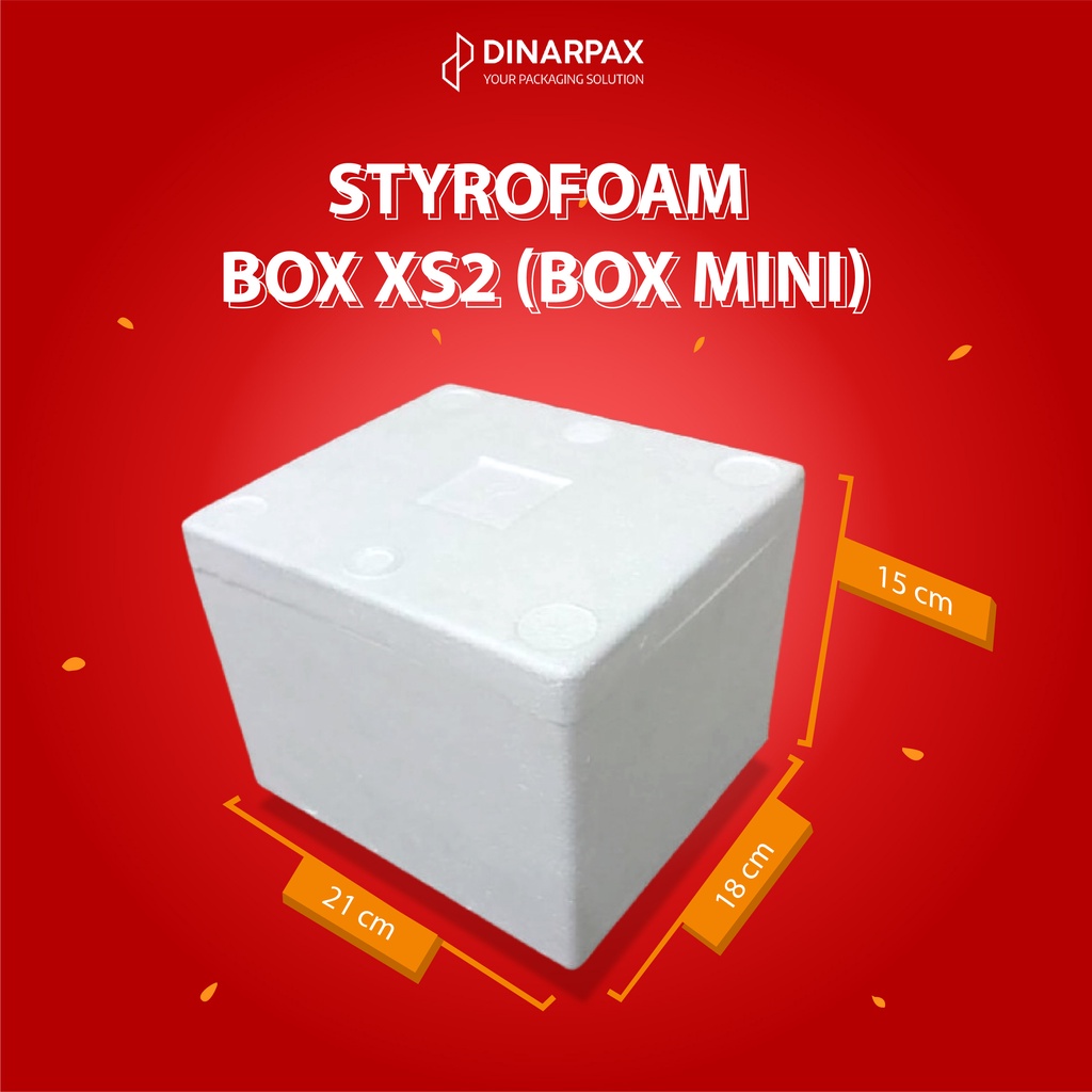 Jual STYROFOAM BOX XS2 20,5X18,2X15,3CM / BOX MINI / BOX XS 2 / BOX