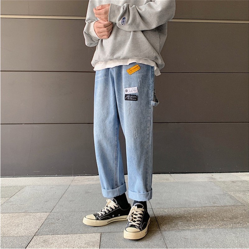 Celana Jeans Pria Fashion Korea Denim Ins Famous Korean Jeans Shopee Indonesia