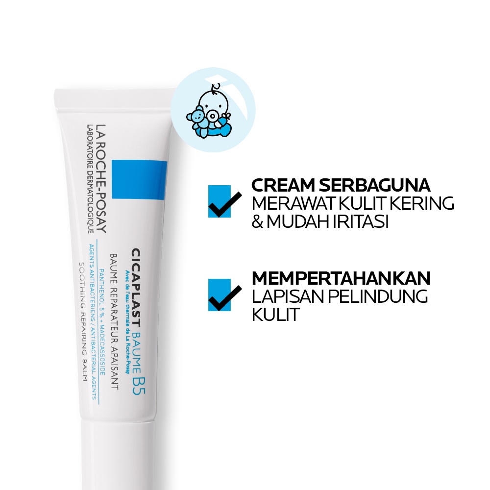 Jual La Roche Posay Cicaplast Baume B5 Soothing Balm 15Ml- Krim Kulit Kering/ Iritasi Ringan Wajah/ Badan | Shopee Indonesia