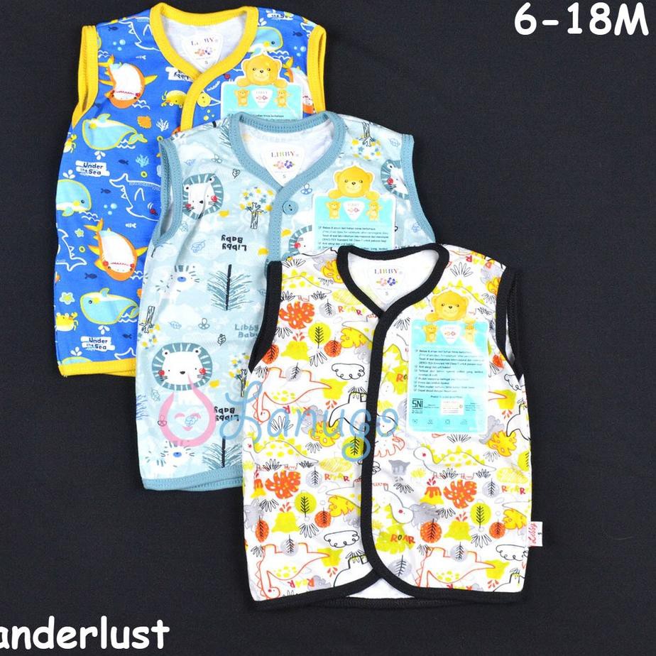 Q00 LIBBY 3 Pcs Baju Kutung Bayi/Baby Motif S,M,L (69, 912, 1218M