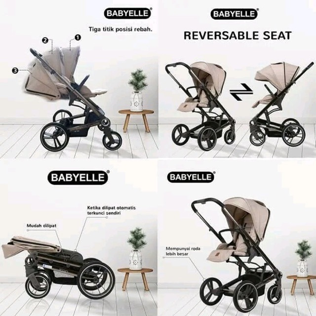 STROLLER BABYELLE ICON REVERSIBLE SEAT LIPAT KECIL BISA