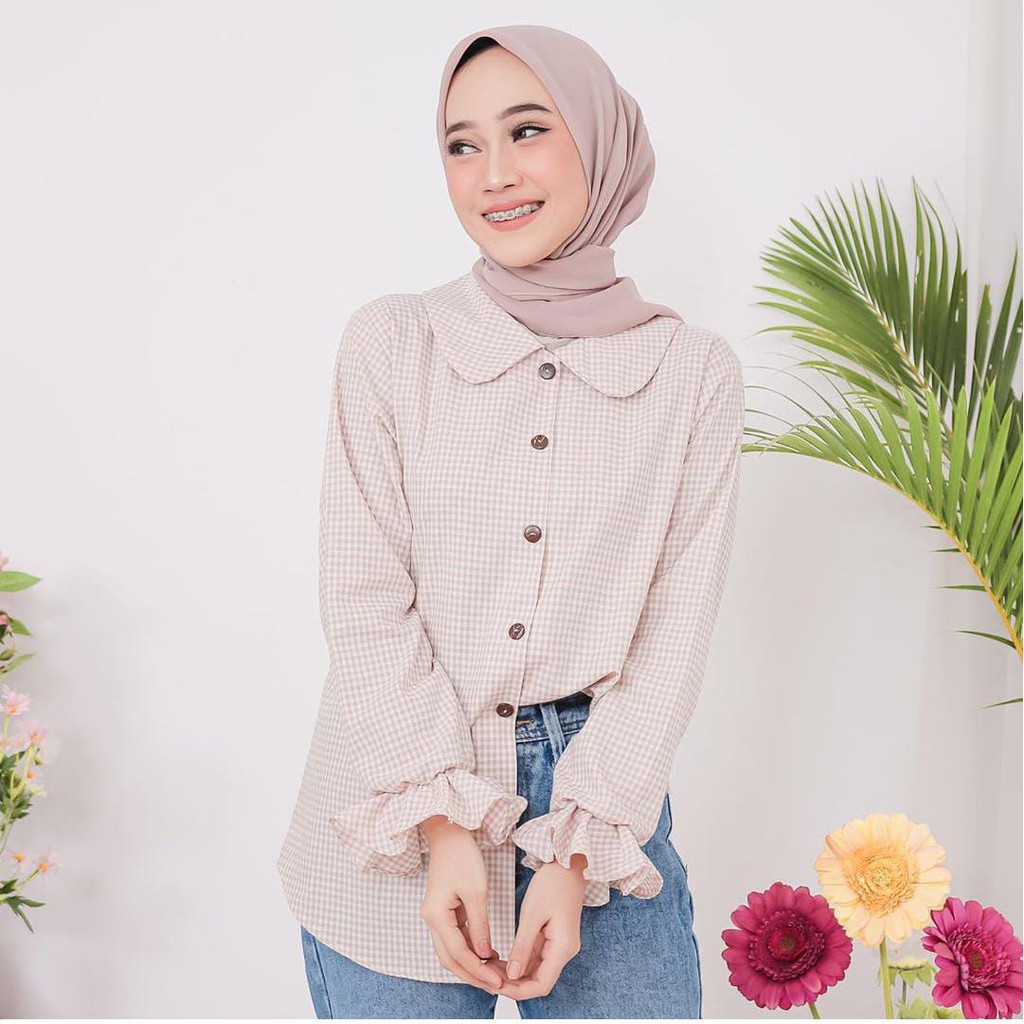 Jual Grosir Baju Atasan Wanita Fashion Murah Kemeja Rahel Shirt  Indonesia|Shopee Indonesia