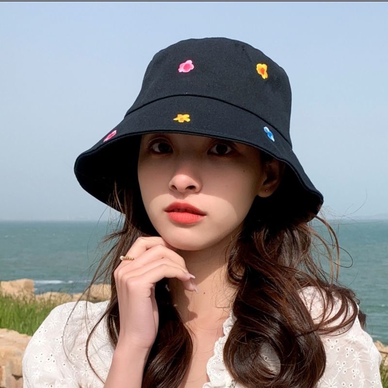 Jual flower daisy bucket hat colourful cheerful topi aesthetic korean