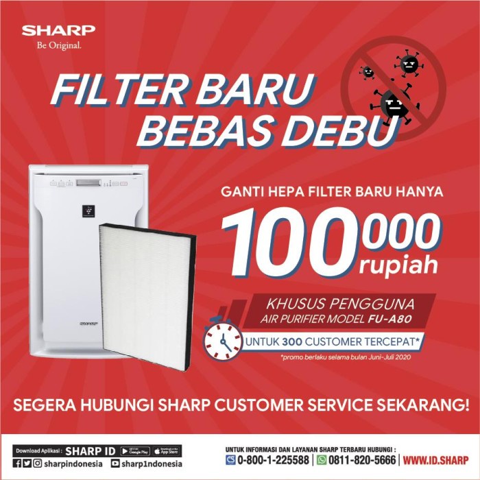 Harga Plasmacluster Air Purifier Dekat Sini