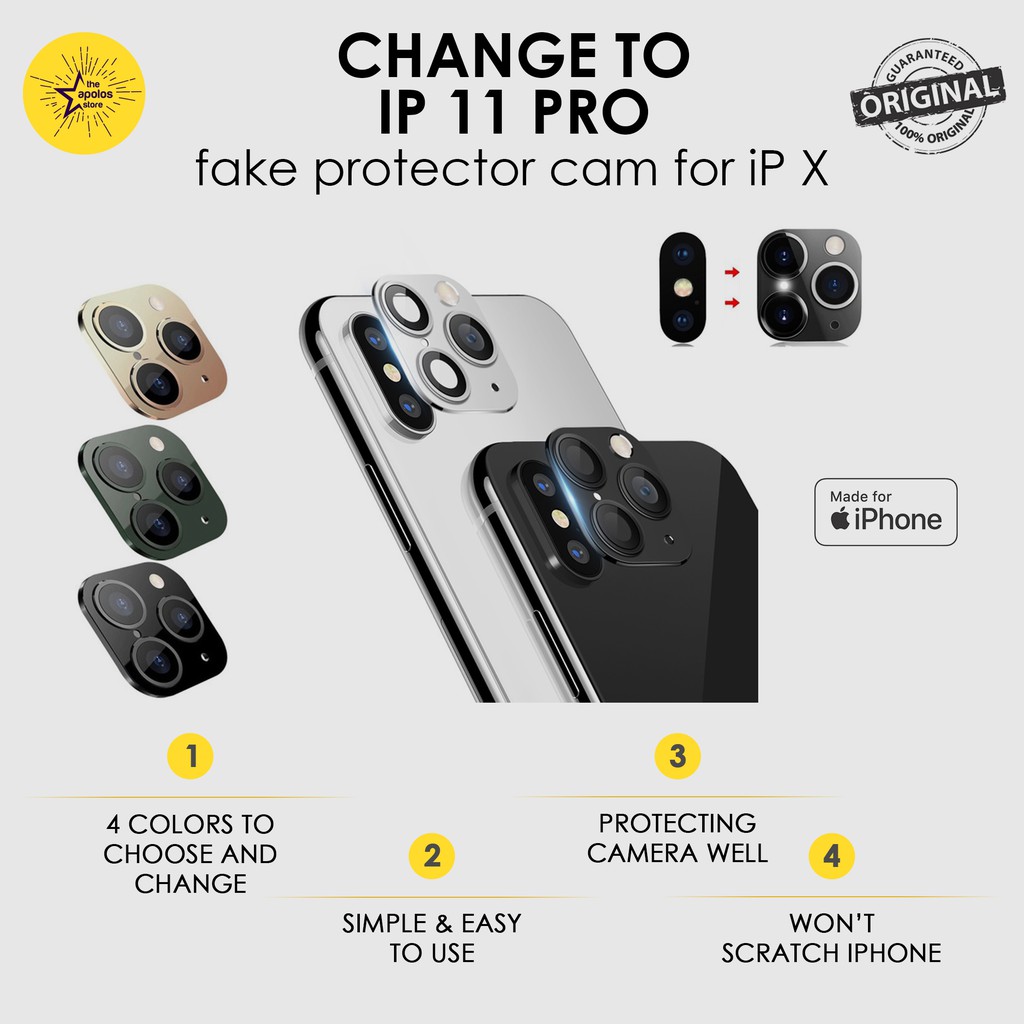 Jual FAKE Camera iPhone 11 Pro Protector Pelindung Kamera iPhone X XS