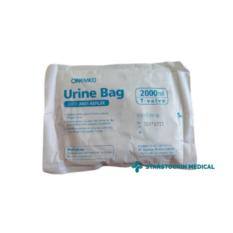Jual Urine Bag Steril Onemed TValve 2000 ml Shopee Indonesia