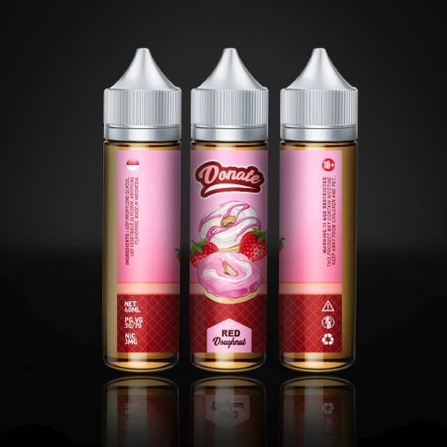 Ejuice donat stawberry dounuts dougnut 60ml liquid tanpa nic premium