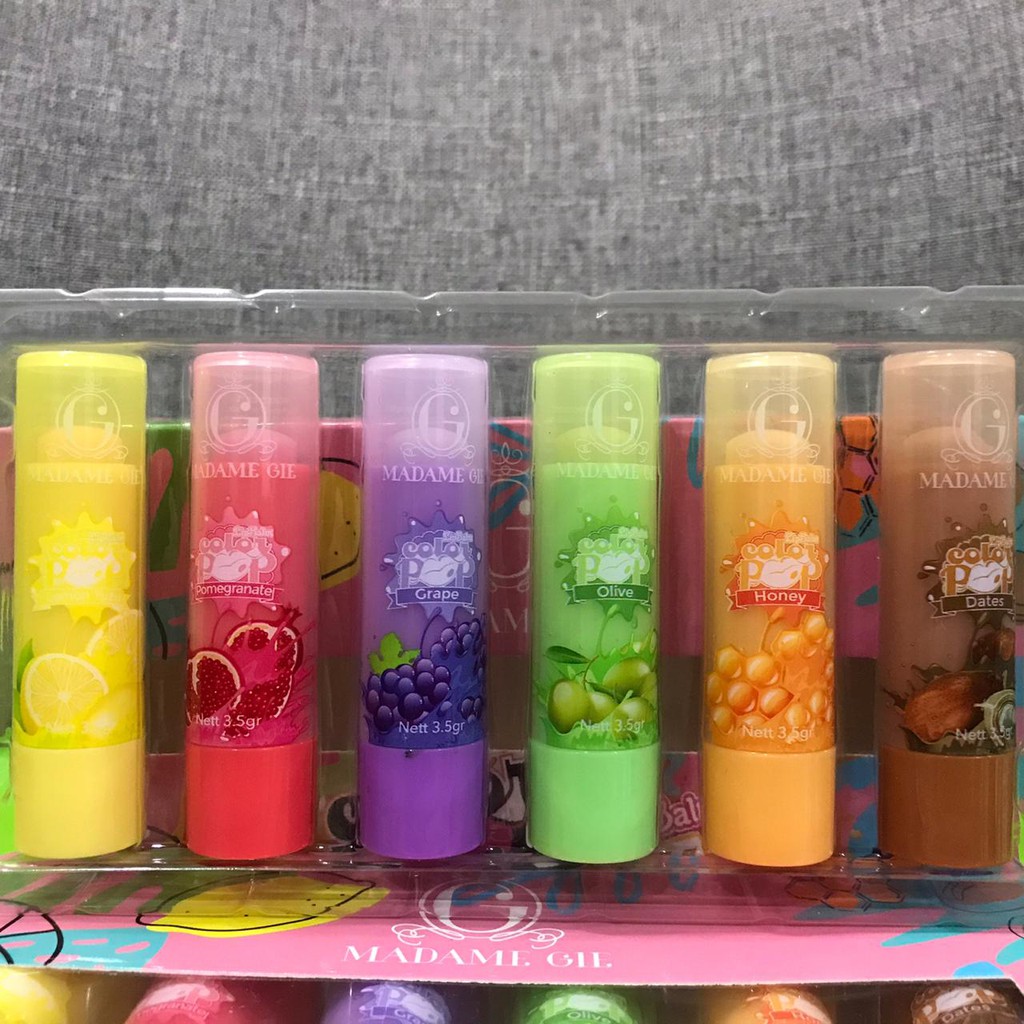 MADAME GIE COLOR POP LIP BALM FRUITY SERIES Shopee Indonesia