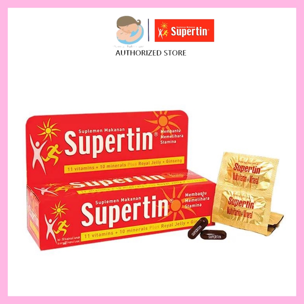Jual Supertin Multivitamin + Royal Jelly + Ginseng 30 Caps / Box