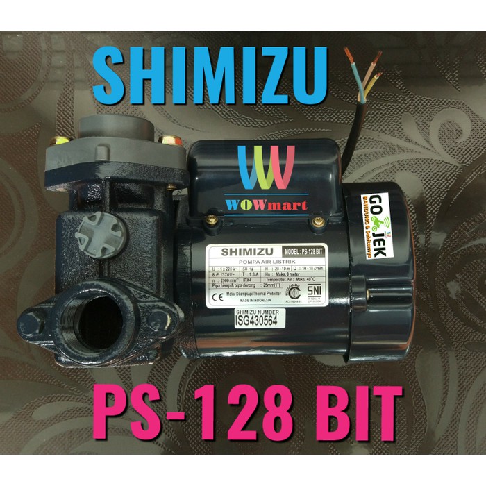 Pompa Air Shimizu Ps128bit Ps128 Ps 128 Bit 125 Watt 24jam