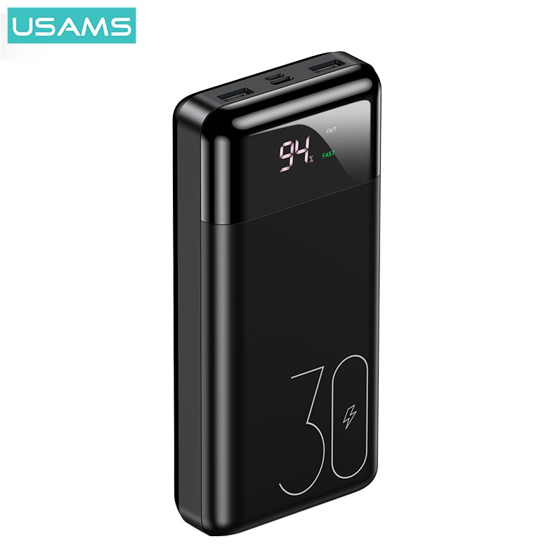 USAMS PB38 Powerbank 30000mAh Fast Charge Dual QC3.0 + PD