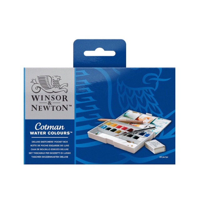 Jual Winsor & Newton Cotman Watercolor Pocket Set 16 Half Pans (Free 5 Items) Indonesia|Shopee Indonesia