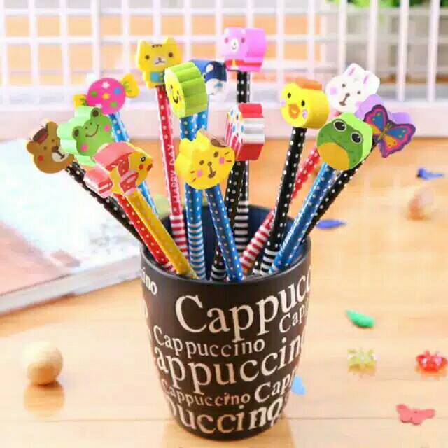 PENSIL DAN PENGHAPUS KARAKTER / Shopee Indonesia