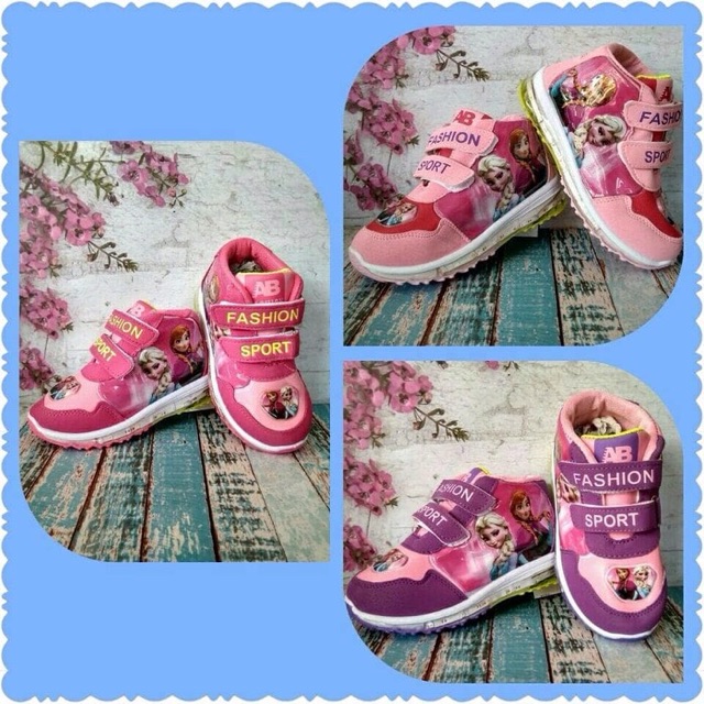 Jual Sepatu anak perempuan import Frozen sport 2833 (3 4 5th