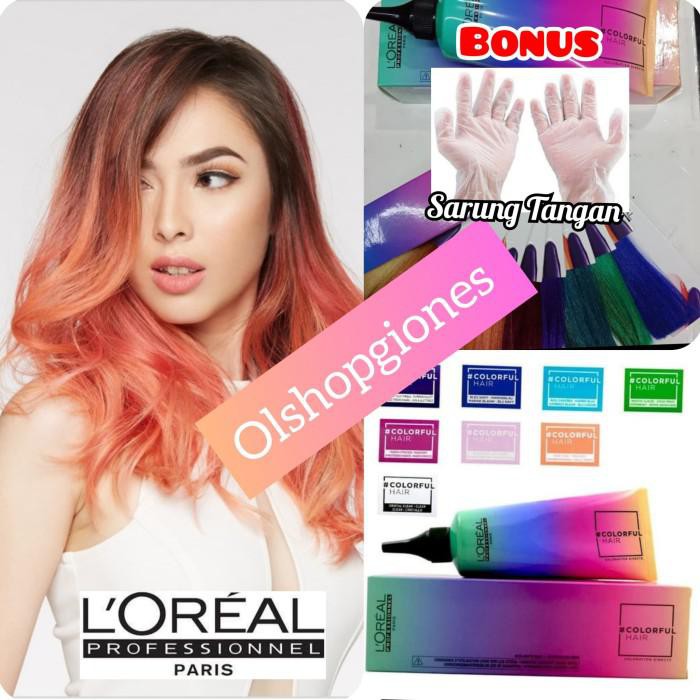 Jual Pewarna / Loreal Colorful Hair 90Ml Hair Manicure Coral Sunset