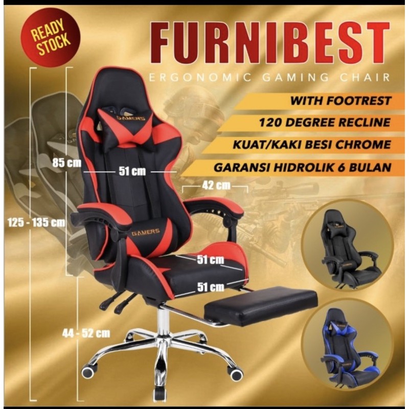 Promo Kursi Gaming kursi youtuber kursi belajar (free ongkir kota