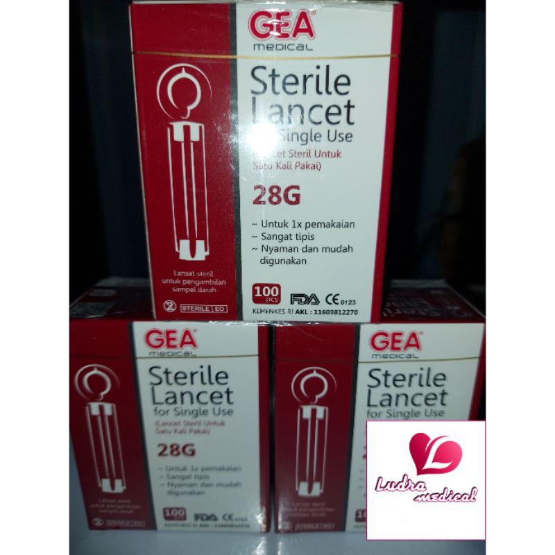 GEA Blood Lancet isi 100 | Shopee Indonesia