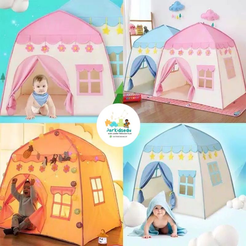 Jual Jarkidsedu- Tenda Rumah Anak Kids Play Tent Mainan Tenda Princess Rs66 Bagus Kado Premium Anak | Shopee Indonesia