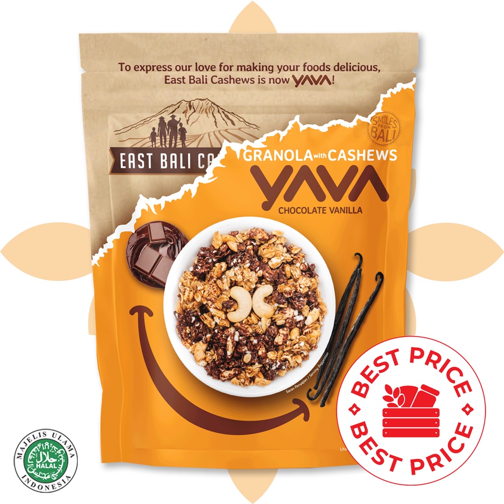 Jual GRANOLA WITH CASHEWS CHOCOLATE VANILLA 400 GR EAST BALI